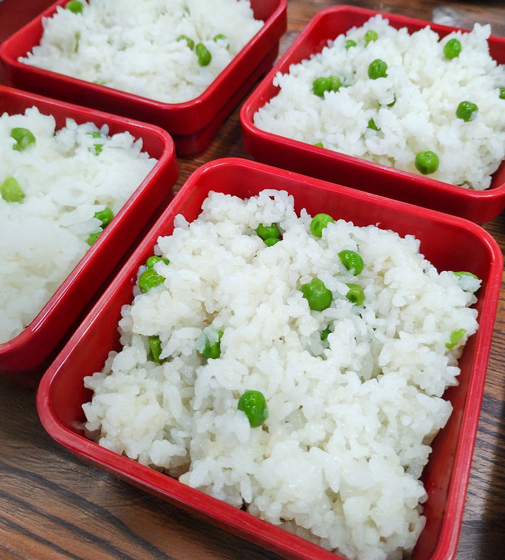 今日は豆ごはん♪